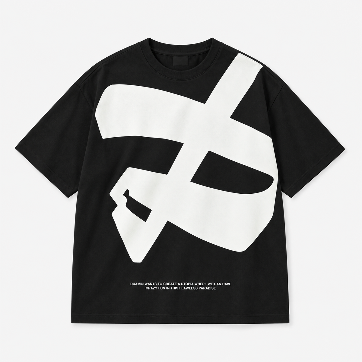 Men’s Graphic T-Shirt & Washed Black Wide-Leg Jeans Set